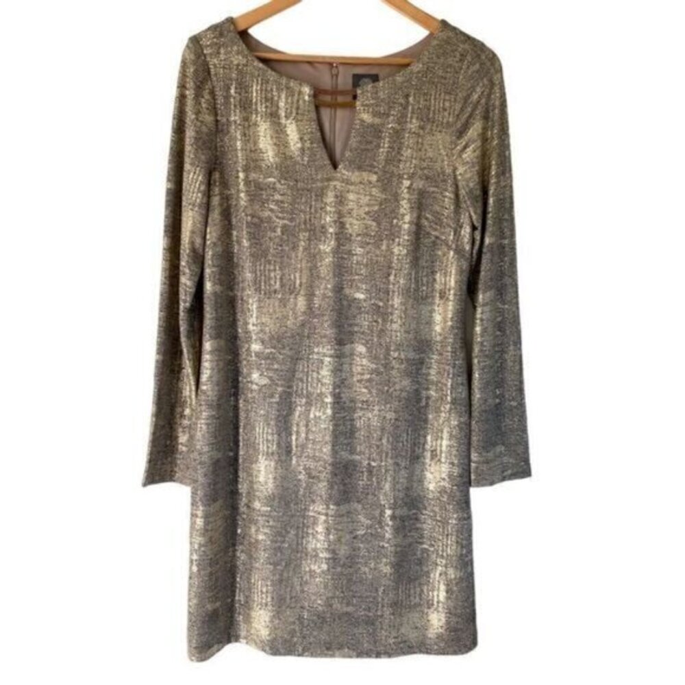 Vince Camuto Metallic Gold Cocktail Dress